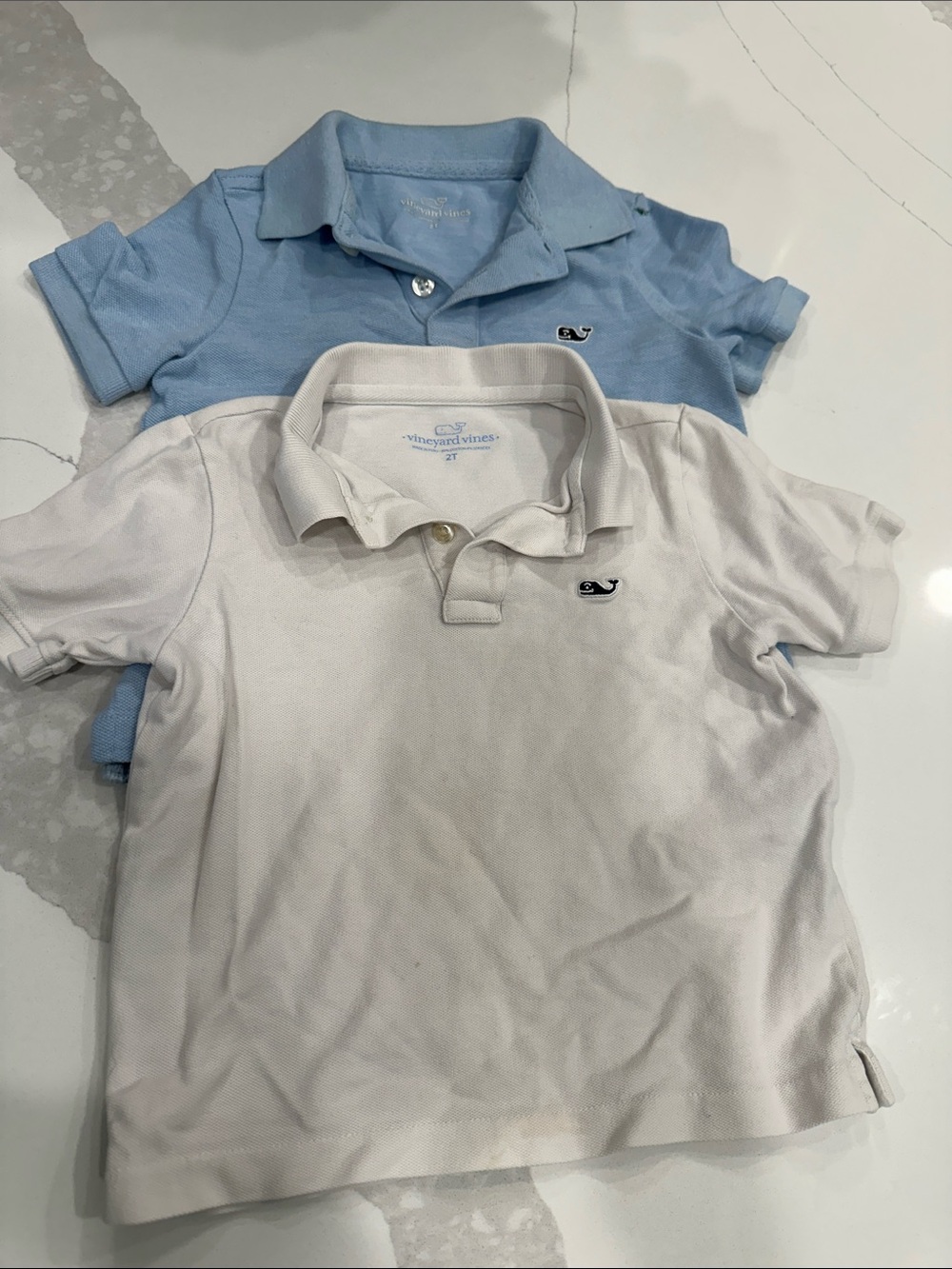 Vineyard Vines Kids Polo Pack - Light Blue & White